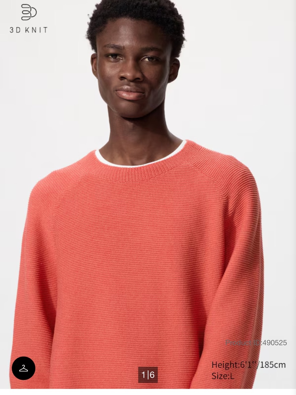 Uniqlo Men's Coral Crewneck Sweater